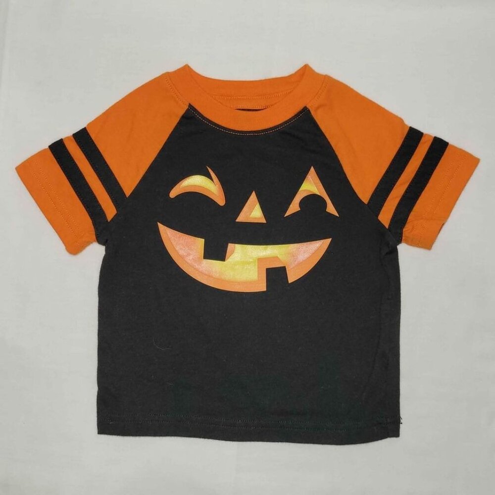 Halloween Jack O'Lantern Face T-shirt 12mo